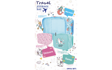 3pcs set Travel Bags (Unicorn / llama / Mermaid)